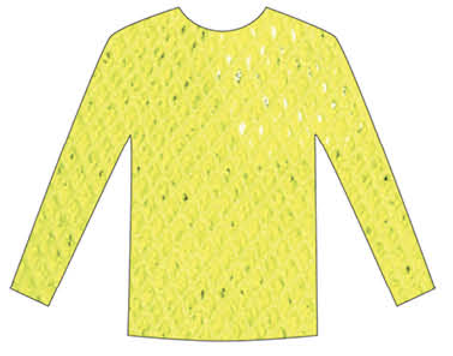 V563-JD-12168-FLUROYLW-202503051640-00 LONG SLEEVE FISHNET TOP Blouse T Shirt Tee Costume Party See Through - Fluro Yellow - Image 1