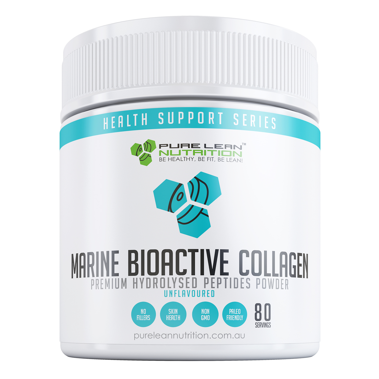 80 Servings Marine Collagen Bioactive Peptides Powder Beauty Glow for Skin Nails