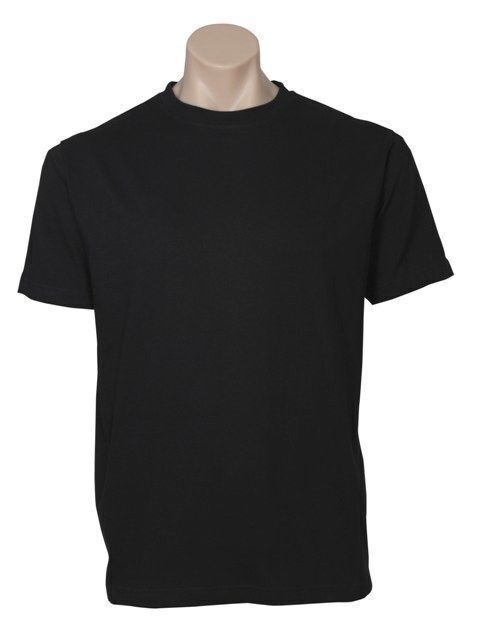 V563-MPLAINT-BLK-S-202503051926-00 Plain T-Shirt 100% COTTON Basic Blank Tee Mens Ladies Casual BULK Adults - Black - S - Image 1