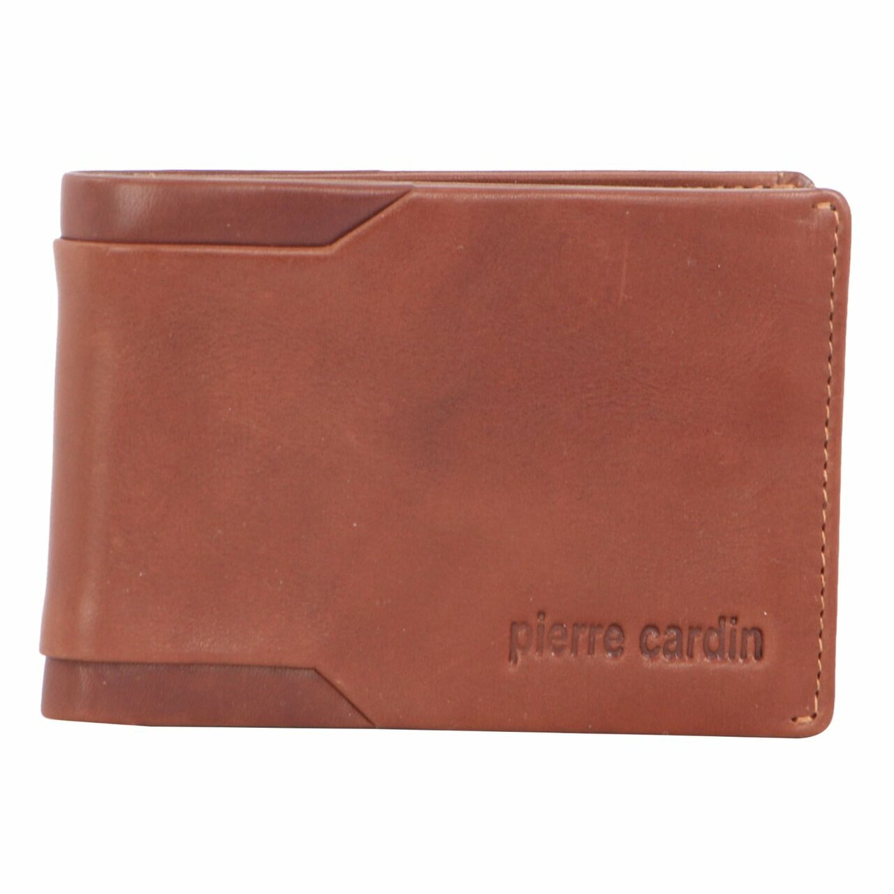 V563-PC-3390-COG-174286-00 Pierre Cardin Mens Soft Italian Leather Slimline Bi-Fold Wallet - Cognac - Image 1