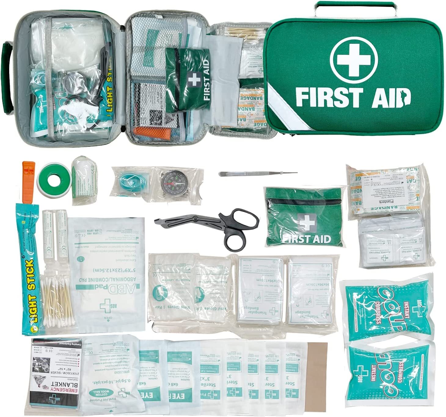 V563-PE0257-210851-00 258pcs PREMIUM FIRST AID KIT Medical Travel Set Emergency Family Safety Office - Image 1
