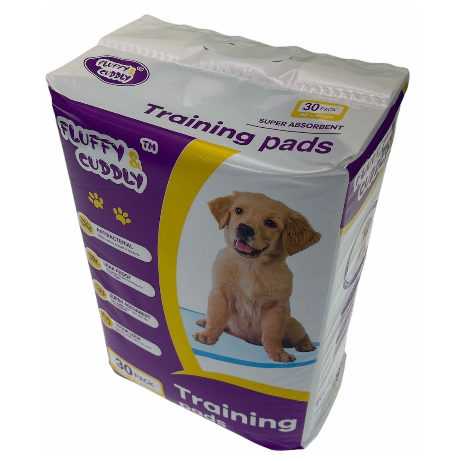 V563-PT6060-30-202503051541-00 30 Puppy Pet Dog Indoor Cat Toilet Training Pads Super Absorbent 60x60cm - Image 1