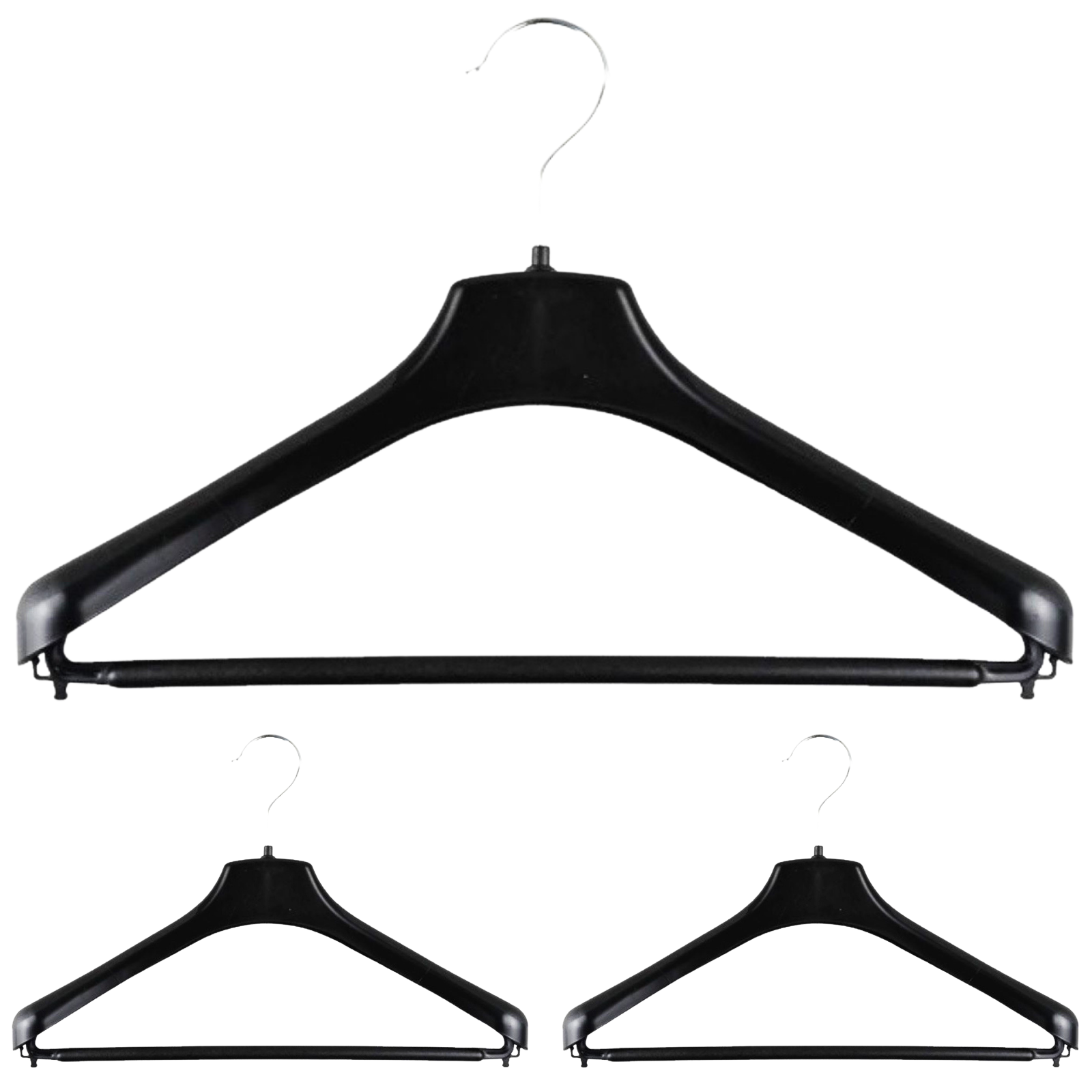 V563-R50L-3HANGERS-202503051406-00 3pcs SUIT HANGER Jacket Pants Clothing Coat Non Slip Broad Shoulder Tube Holder - Image 1