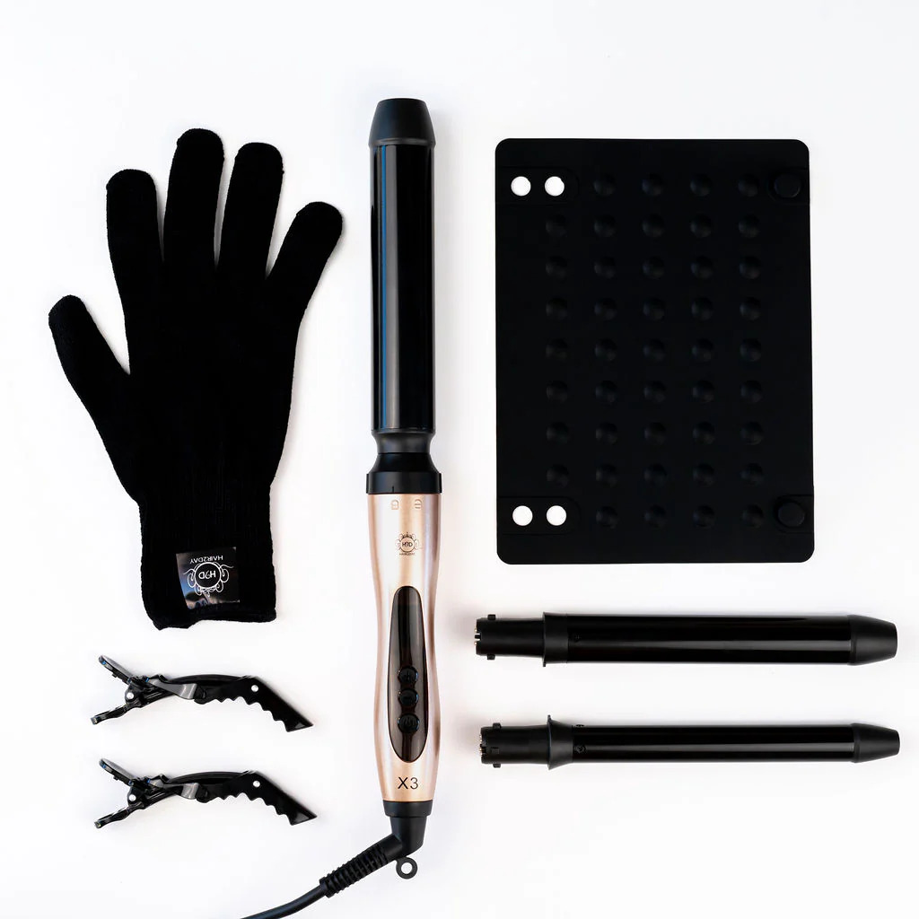V563-RX3-202503281610-00 H2D X3 Professional Curling Wand Ceramic Curler Roller - Rose Gold - Image 1