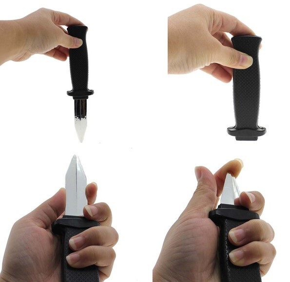 V563-S3010-184909-00 TRICKY DISAPPEARING FAKE KNIFE Prank Blade Novelty Trick Stage Toy Prop Game - Image 1