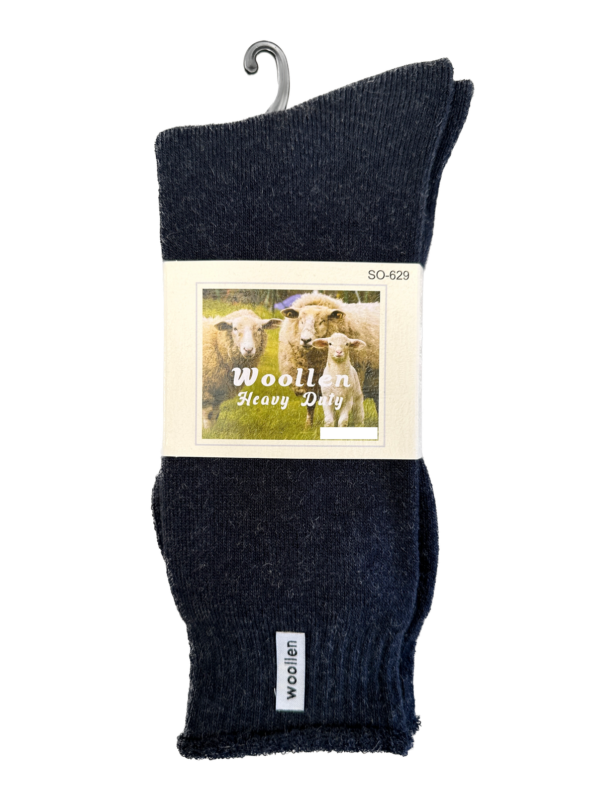 V563-SO-628-NVY_1PAIR-7_11-202503051521-00 1 Pair Premium Mens Wool Heavy Duty Thick Work Socks Cushion Woolen - Navy - 7-11 - Image 1