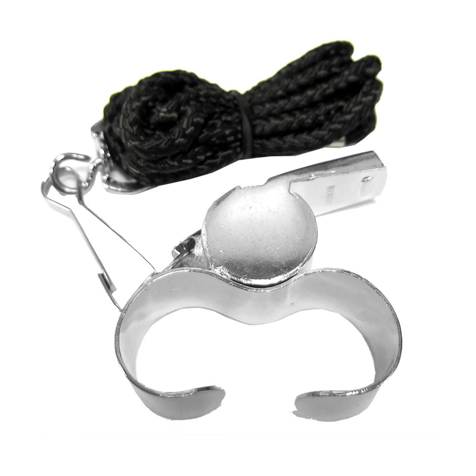 V563-SUAC1303-202503261206-00 Summit Brass Finger Grip Sports Whistle w Lanyard Professional Referee Match Training - Image 1