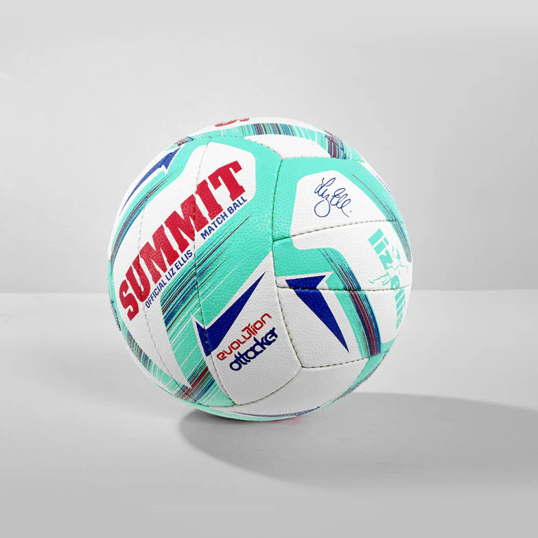 V563-SUNE2200-202503051411-00 Liz Ellis Evolution Attacker Netball Ball - Size 5 Net Ball - Image 1