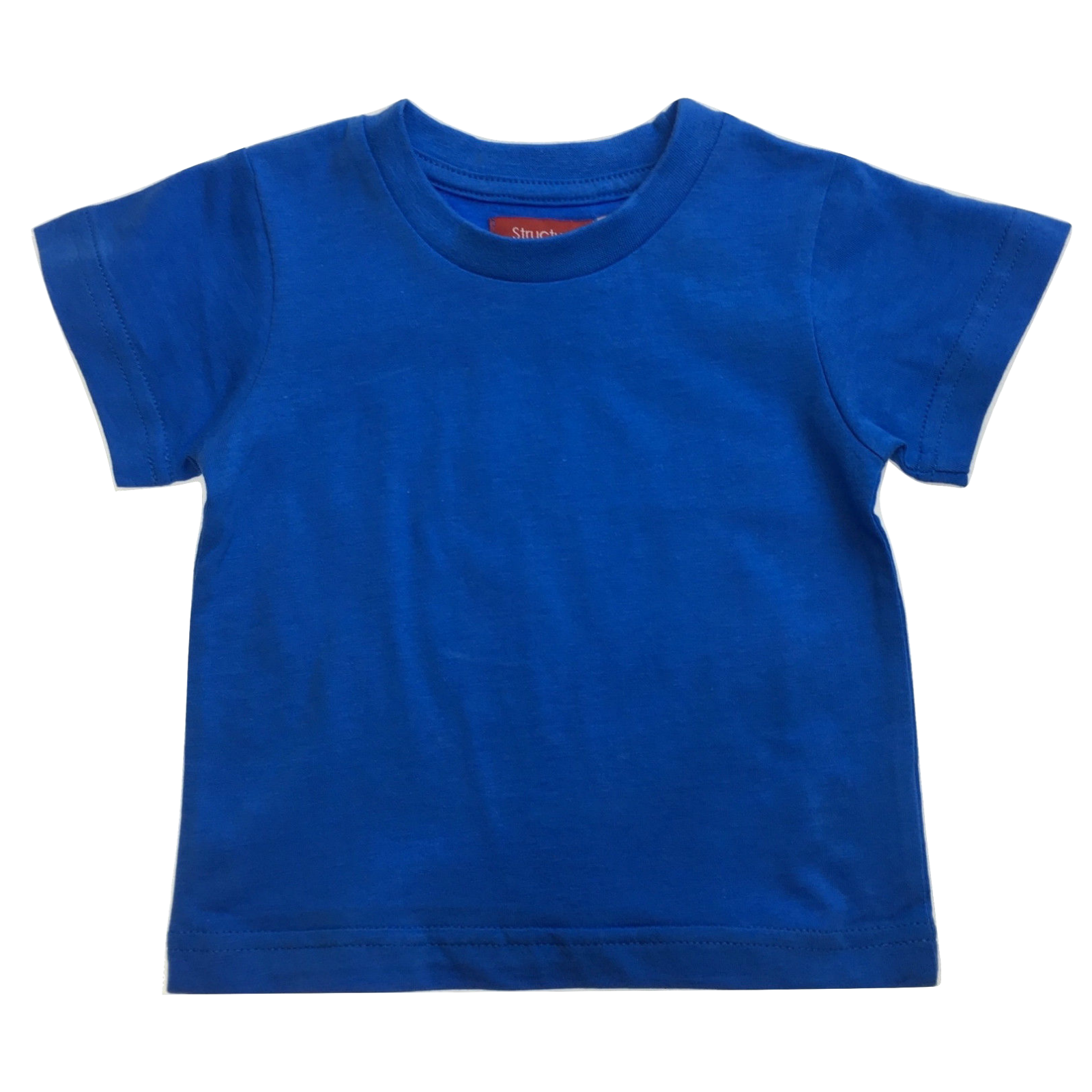 V563-TOODLER-TNSHIRT-BRHTBLU-0-202503051720-00 TODDLER PLAIN T SHIRT 100% COTTON Basic Blank Tee Top Teen Teenager Crew Kids - Bright Blue - 0 - Image 1