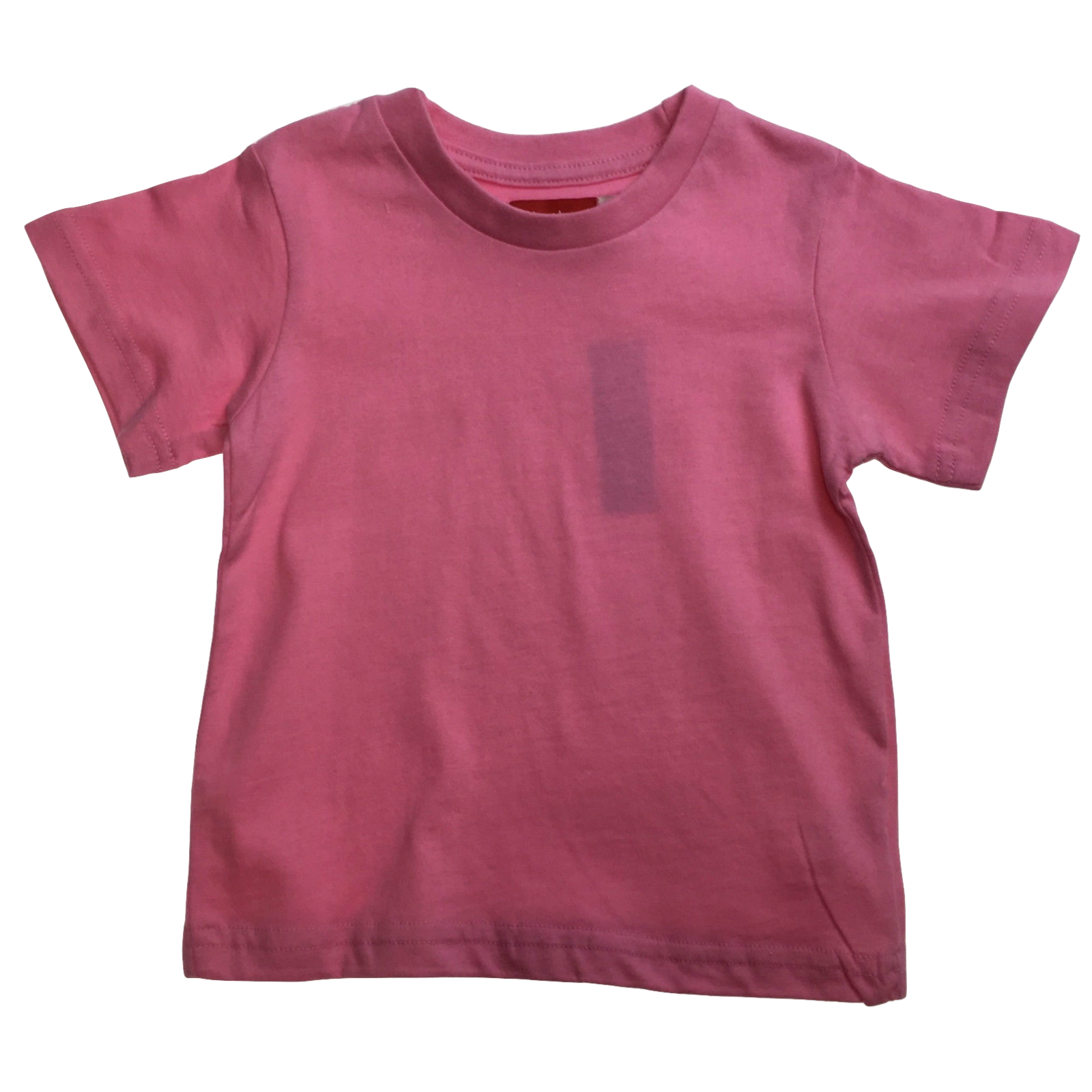 V563-TOODLER-TNSHIRT-PNK-0-202503051720-00 TODDLER PLAIN T SHIRT 100% COTTON Basic Blank Tee Top Teen Teenager Crew Kids - Pink - 0 - Image 1