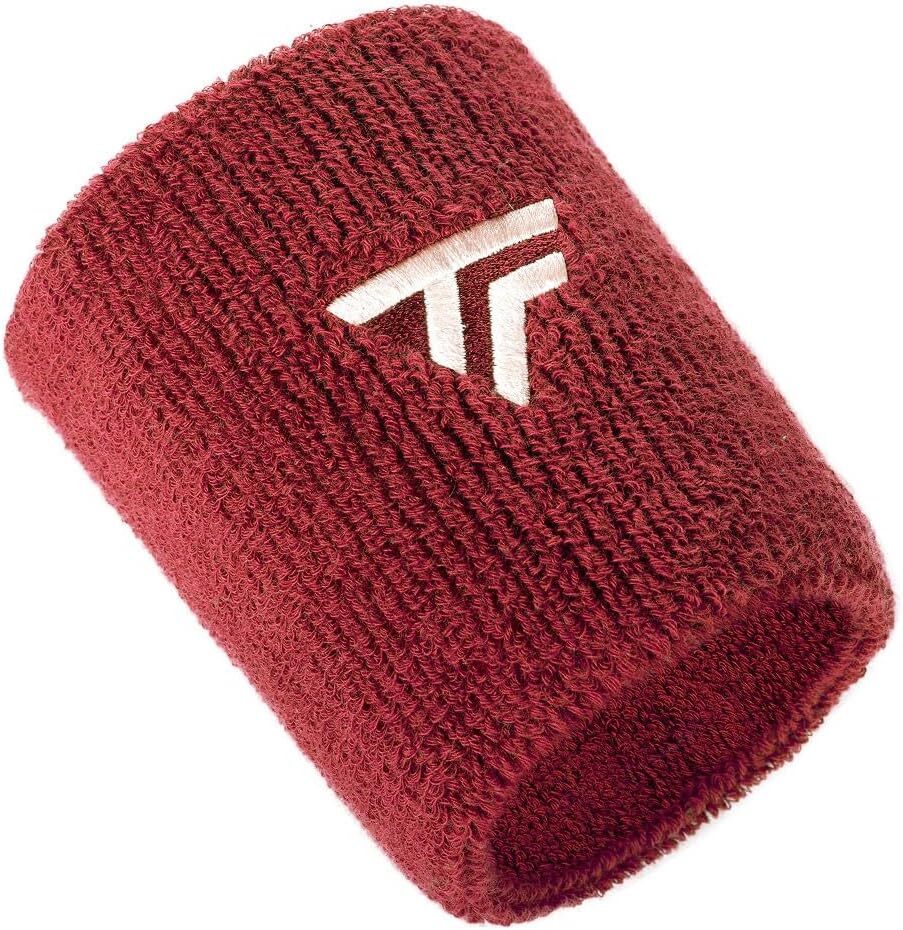V563-TZAWC-1PK-218202-00 Tecnifibre Tennis XL Wristband Wrist Bands Sweatband Sport Squash Cotton - Cardinal - Image 1