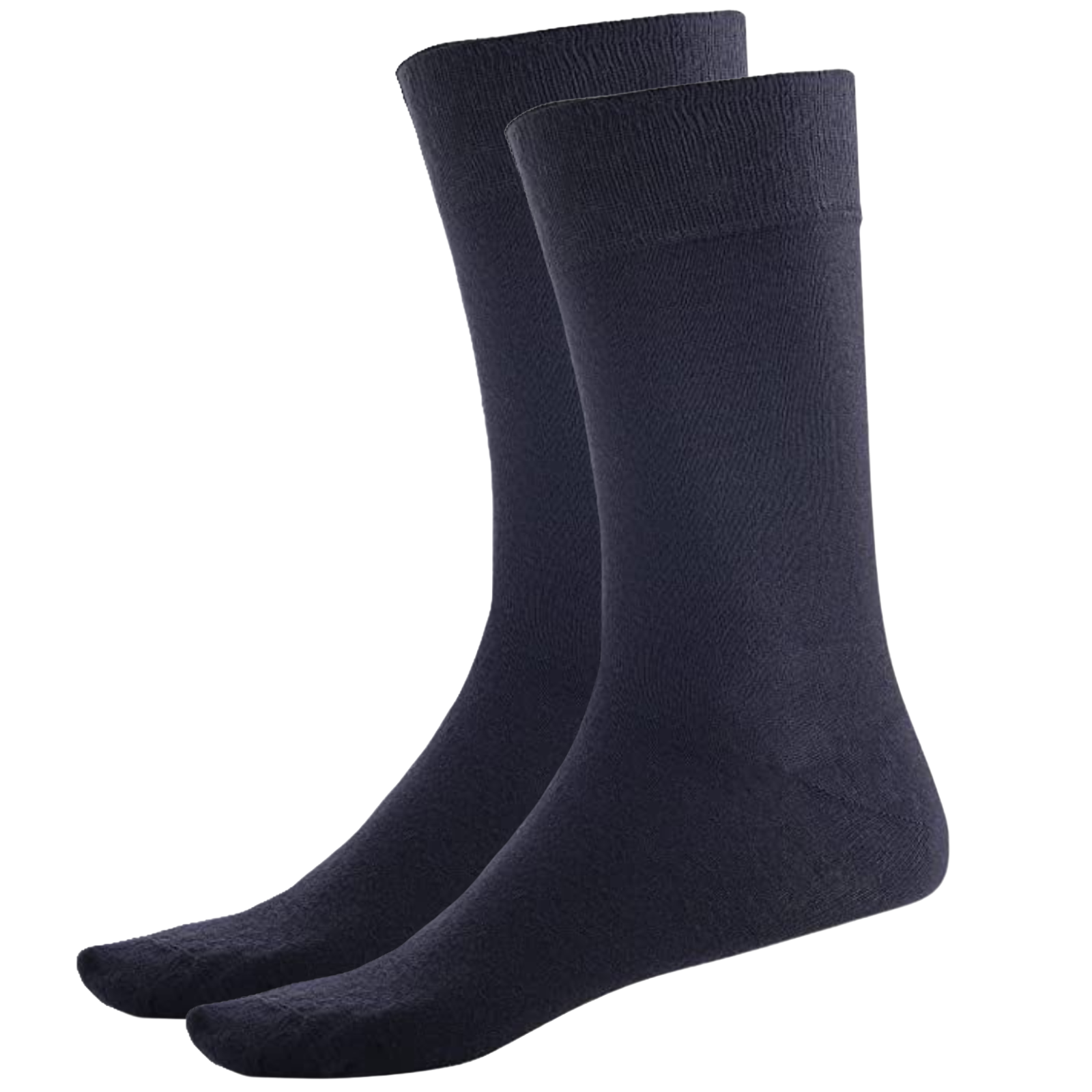 V563-UP-1BMBCREW-NVY-6_11-202503051730-00 BAMBOO SOCKS Crew Natural Eco Healthy Enviro Unisex Work Anti-Bacterial Business - Navy - 6-11 - Image 1