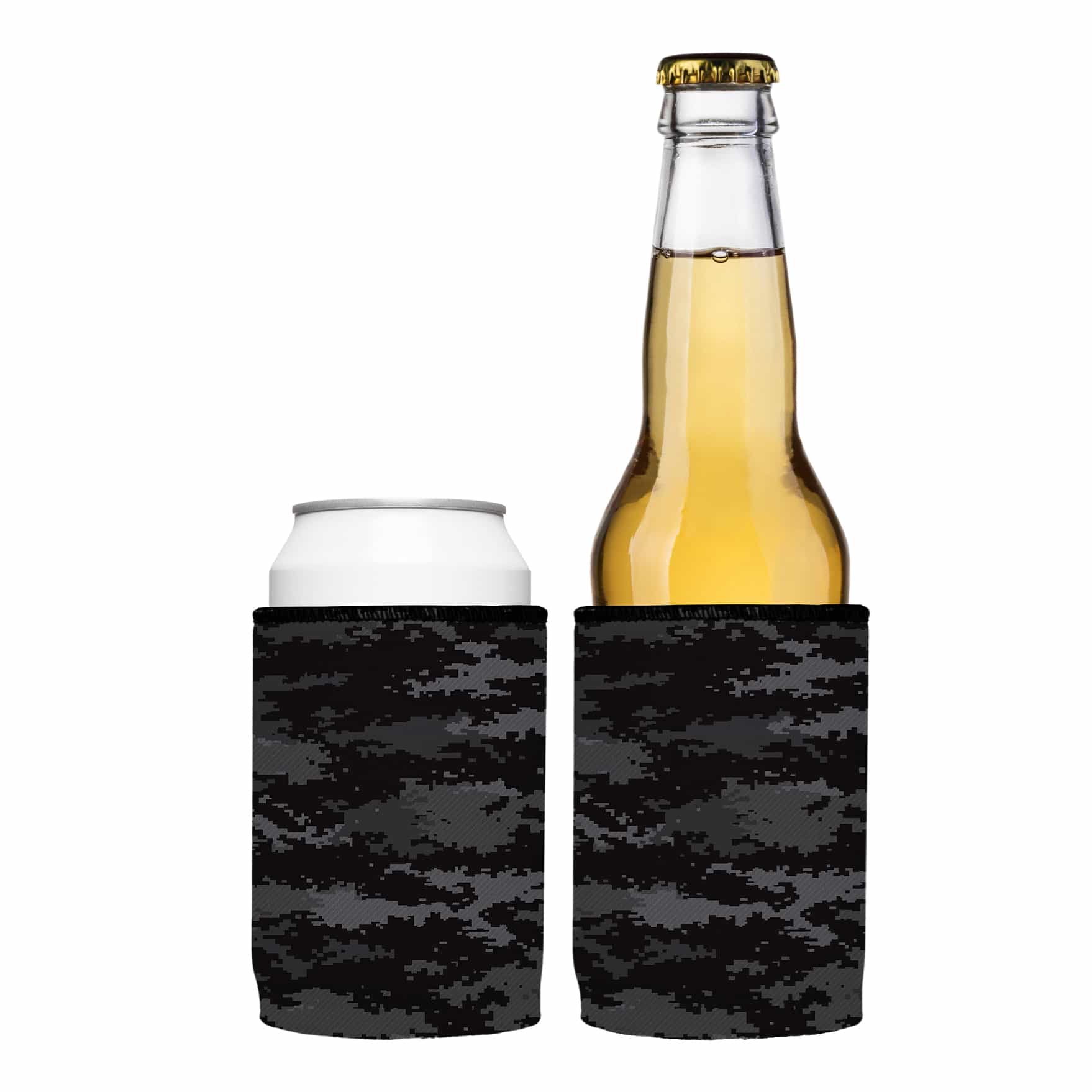 V570-ST-2390-A-2-202503260920-00 Digital Pixel Black Camo Stubby Cooler 2-Pack - Standard - Image 1