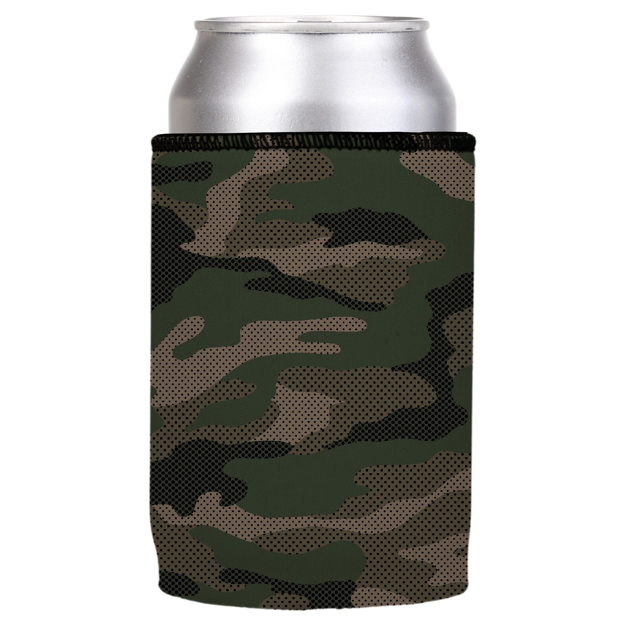 V570-ST-2434-A-202503260841-00 Green Camo Dot Pattern Stubby Cooler - Standard - Image 1