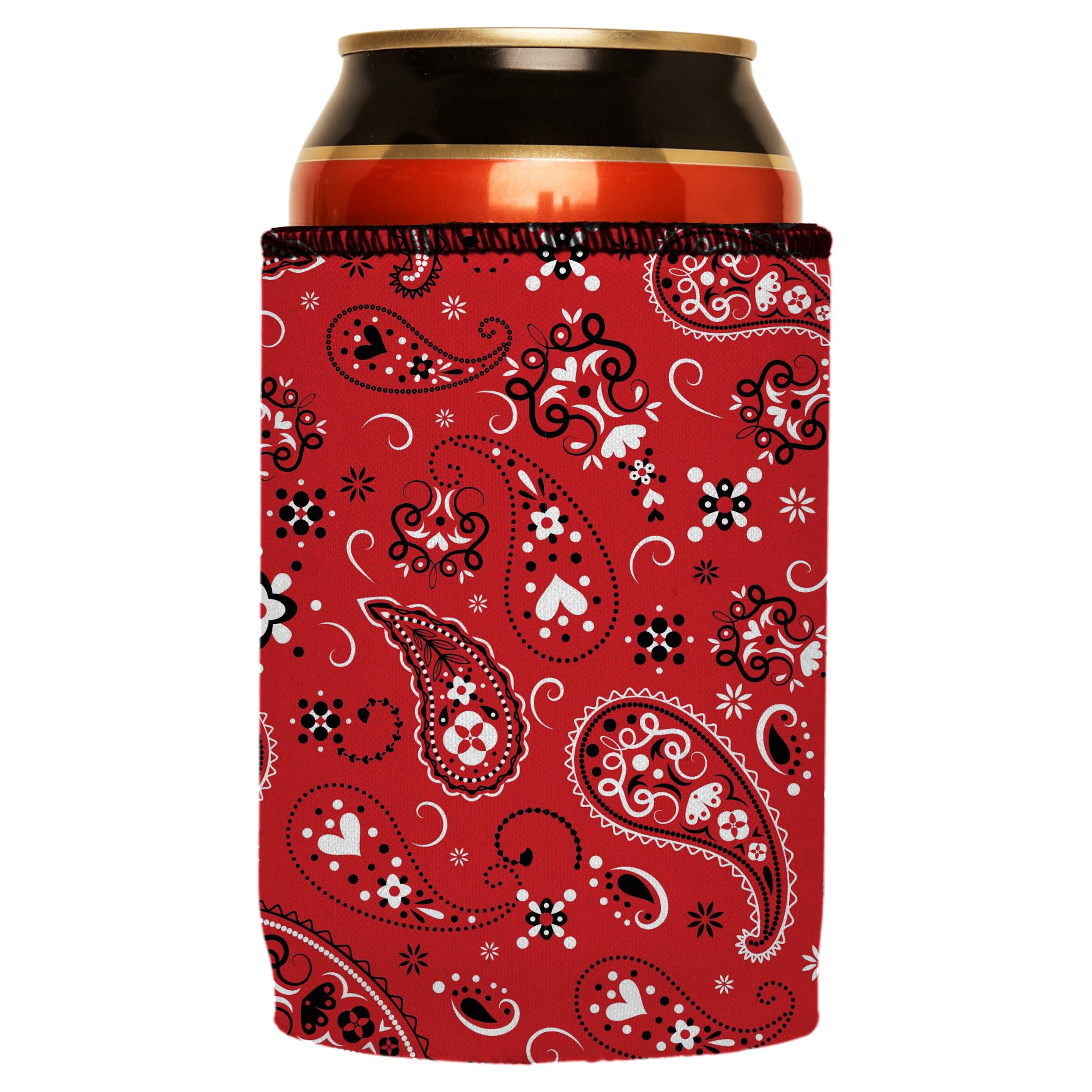 V570-ST-2655-A-202503260837-00 Red Bandana Stubby Cooler - Standard - Image 1