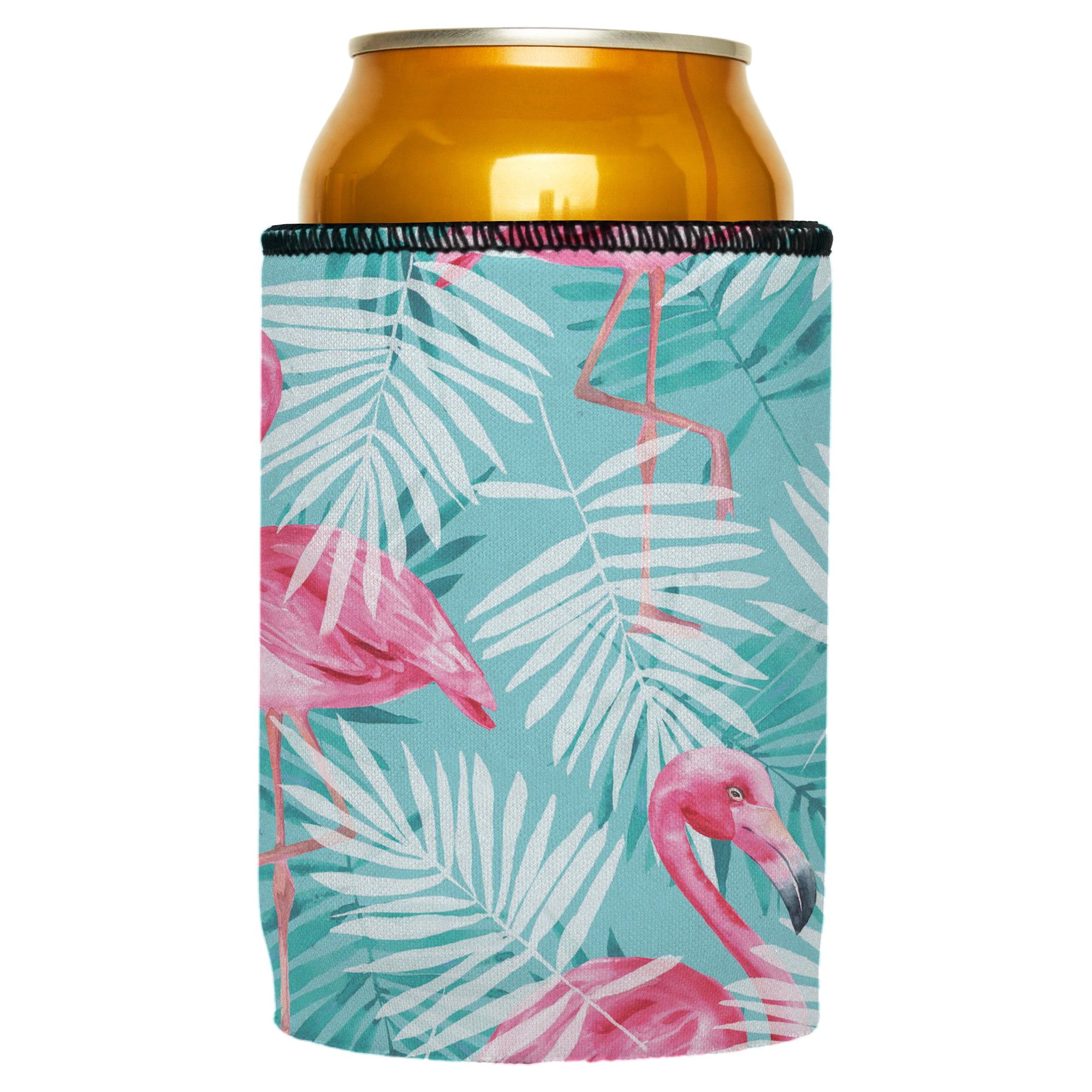 V570-ST-2911-A-202503260831-00 Pink Flamingos Stubby Cooler - Standard - Image 1
