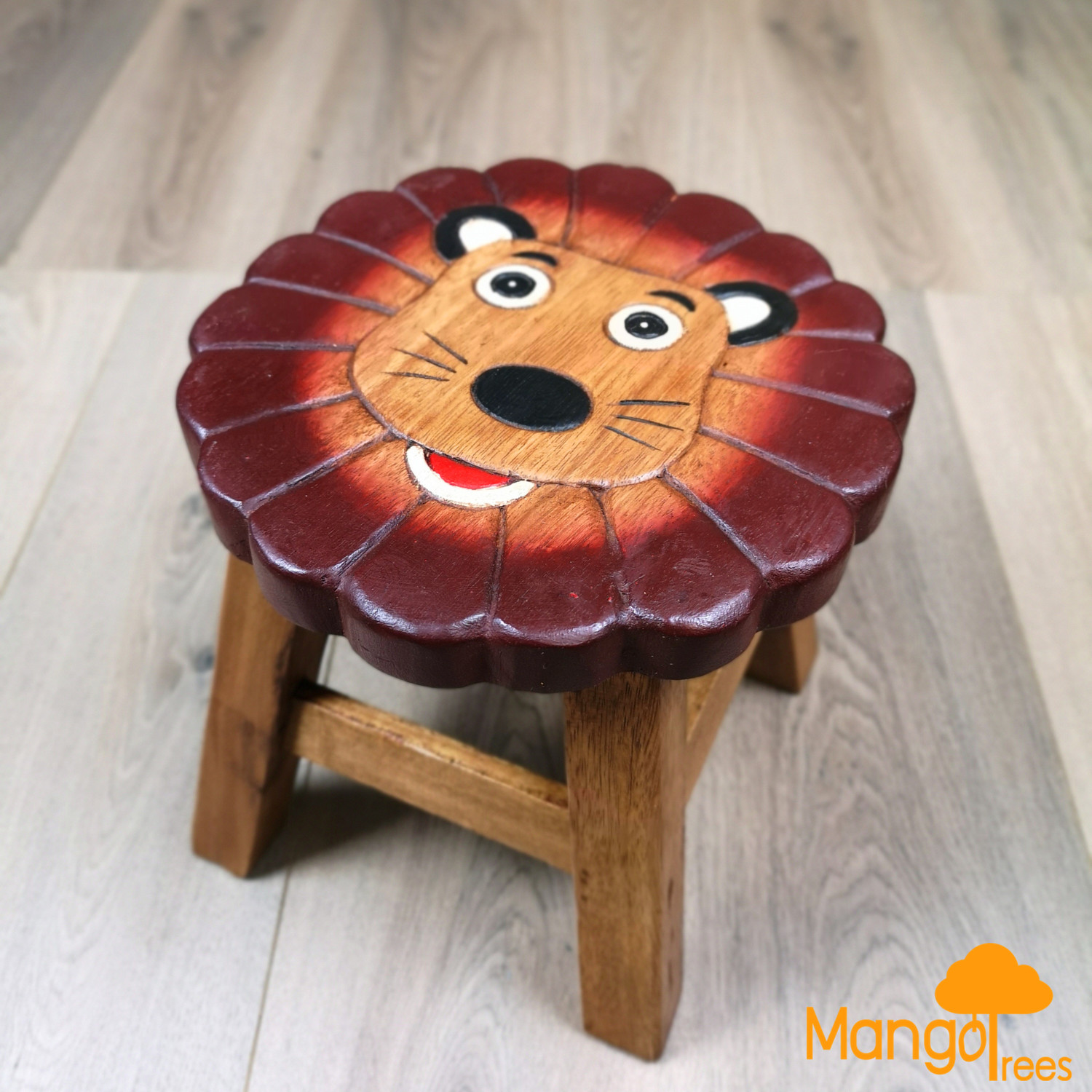 edf Kids Wooden Stool Lion - Image 1