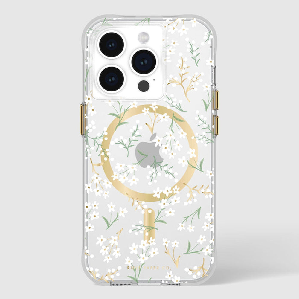 V578-RP051428-226591-00 Case-Mate Rifle Paper Magsafe Case iPhone 15 Pro - Petite Fleurs - Image 1