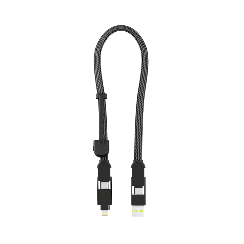 V578-XLS01R-202505231040-00 Rolling Square inCharge XL 100W 6 in 1 Travel Charging Cable 30cm - Urban Black - Image 1