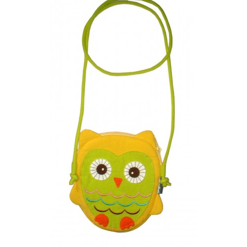 V59-316-Yellow-01_2 Hootie Owl Hand Bag Yellow - Image 1