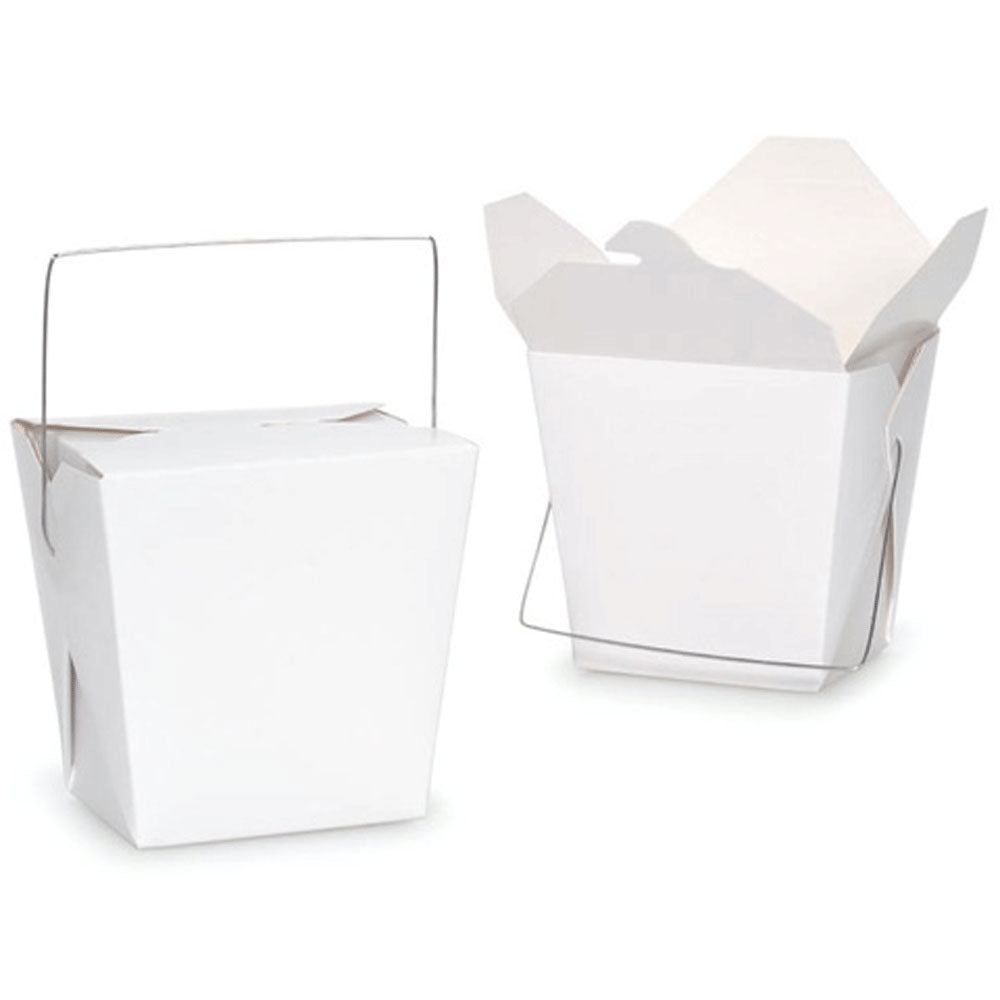 V610-16OZ-600-218994-01 600pcs 455ML/16oz White Noodle Box With Metal Handle - Image 1