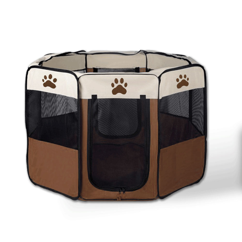 V610-8PANPLAYPEN-MED-218984-00 8 Panel Portable Puppy Dog Pet Exercise Playpen Crate Medium - Image 1