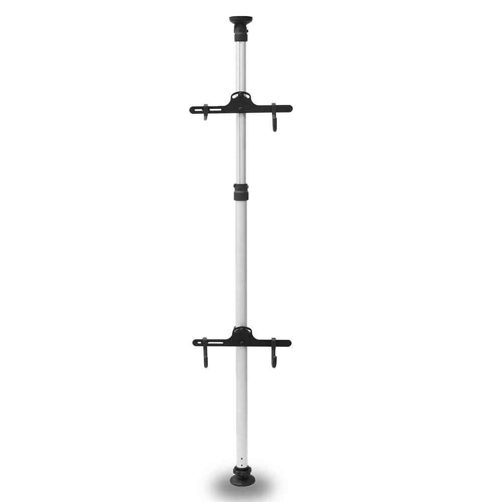 V610-CYC-ALUBIKRAC-4M-218911-00 Heavy Duty Aluminum Alloy 2 Bike Bicycle Hanger Parking Rack Storage Stand To 4M - Image 1