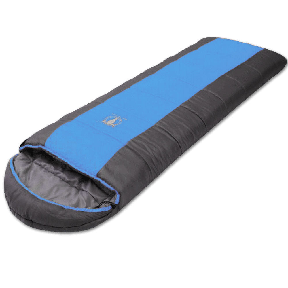 V610-PKNENVSLEBA-15-BL-SIN-218879-00 Outdoor Camping Envelope Sleeping Bag Thermal Tent Hiking Winter Single -15C - blue - Image 1