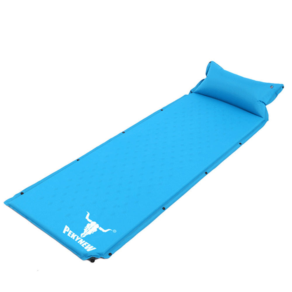 V610-PKNSLEMATWPIL-BLU-1-218975-00 Air Bed Self Inflating Mattress Sleeping Mat Camp Camping Hiking Joinable - blue - Image 1