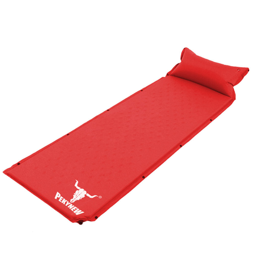 V610-PKNSLEMATWPIL-RE-1-218974-00 Air Bed Self Inflating Mattress Sleeping Mat Camp Camping Hiking Joinable - red - Image 1