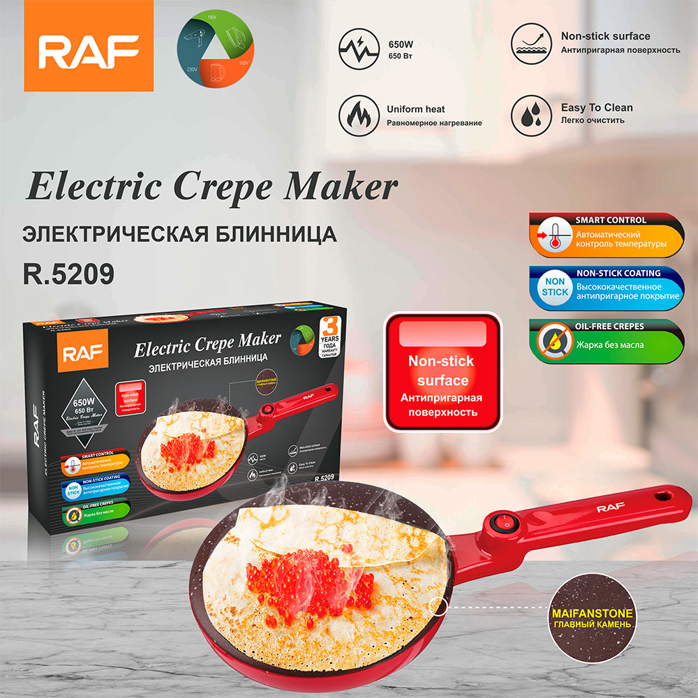 V612-RAF_CREPE-202505080932-02 Electric Crepe Maker tortilla maker, bread maker roti maker - Image 1