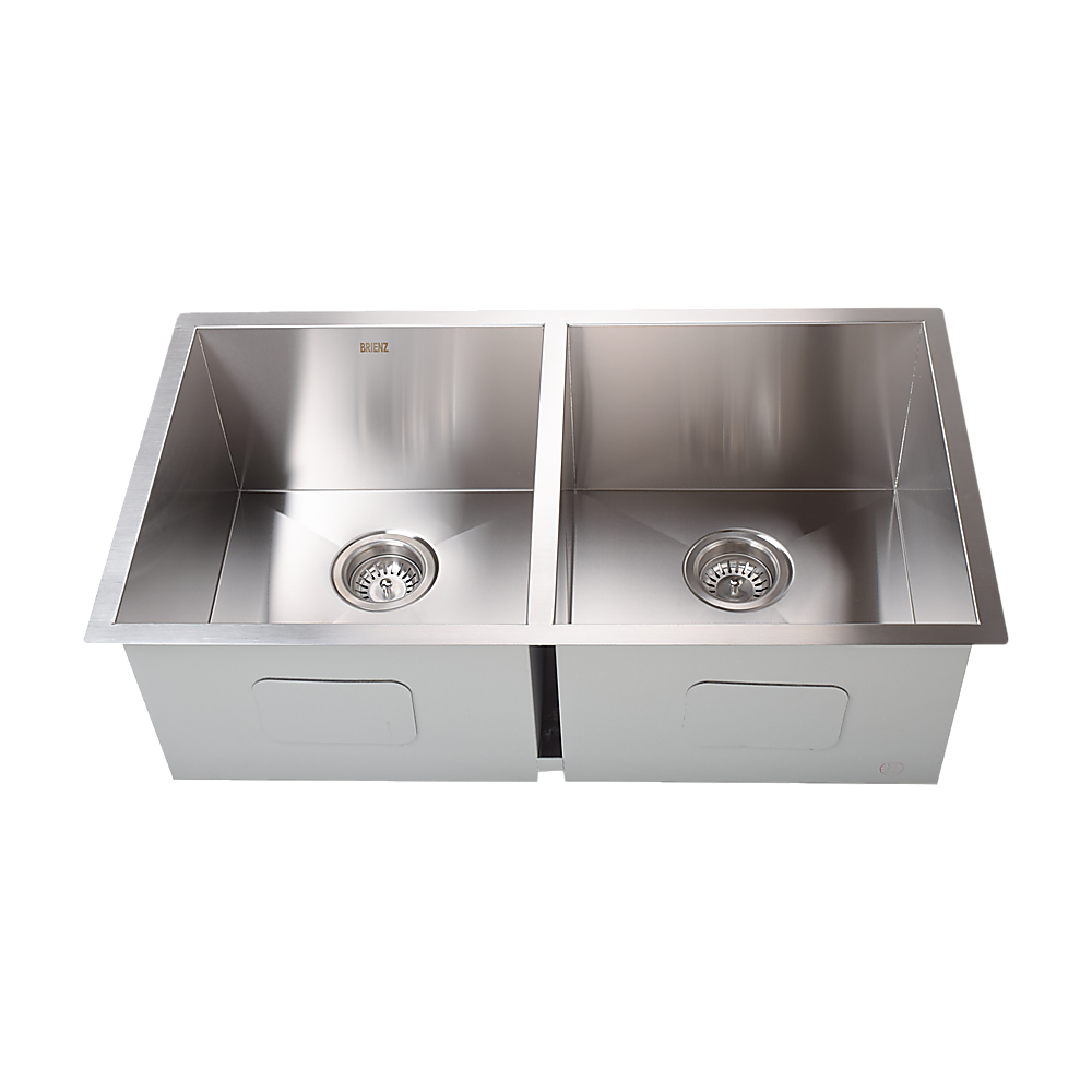 V63-772955-8906-00 820x457mm Handmade Stainless Steel Undermount / Topmount Kitchen Laundry Sink with Waste - Image 1