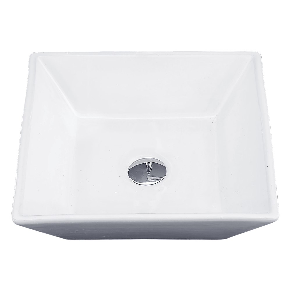 V63-784965-9089-00 Bathroom Ceramic Rectangular Above Countertop Basin for Vanity - Image 1