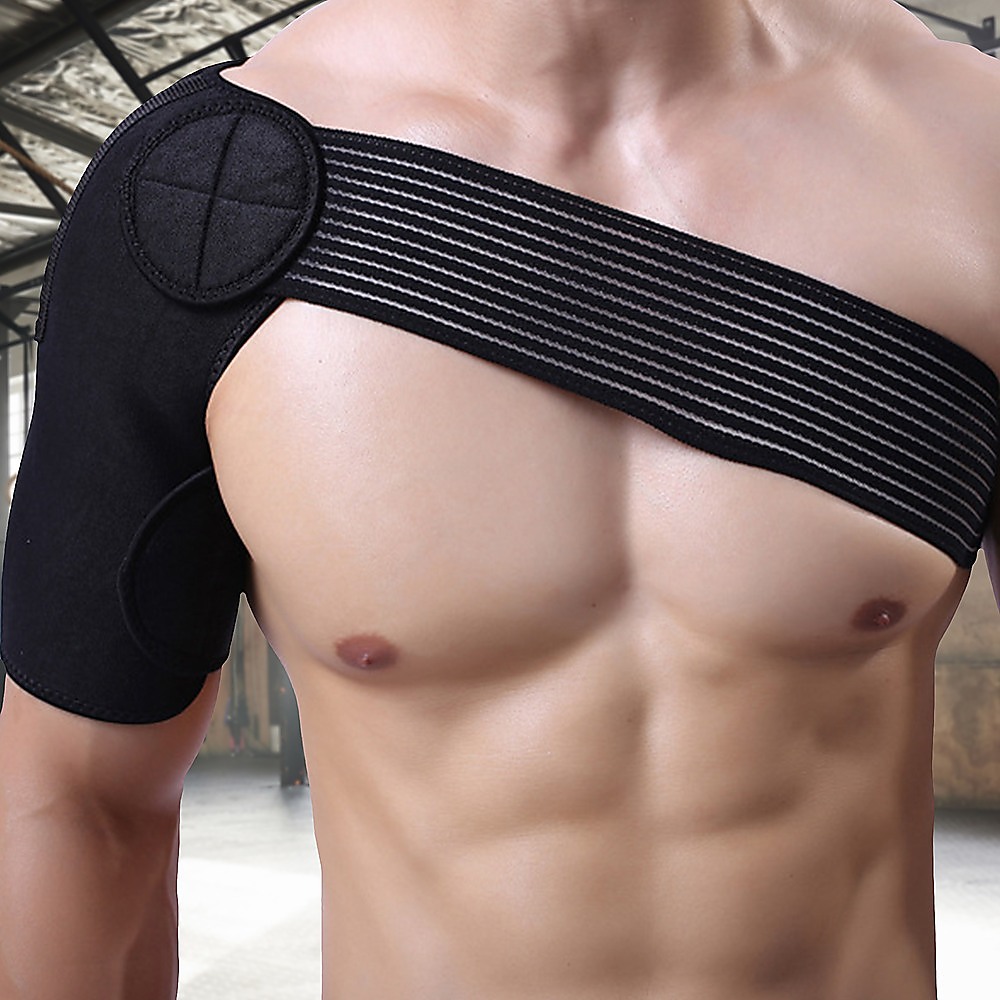 V63-802097-9288-00 Adjustable Shoulder Support Brace Strap Compression Bandage Wrap - Image 1