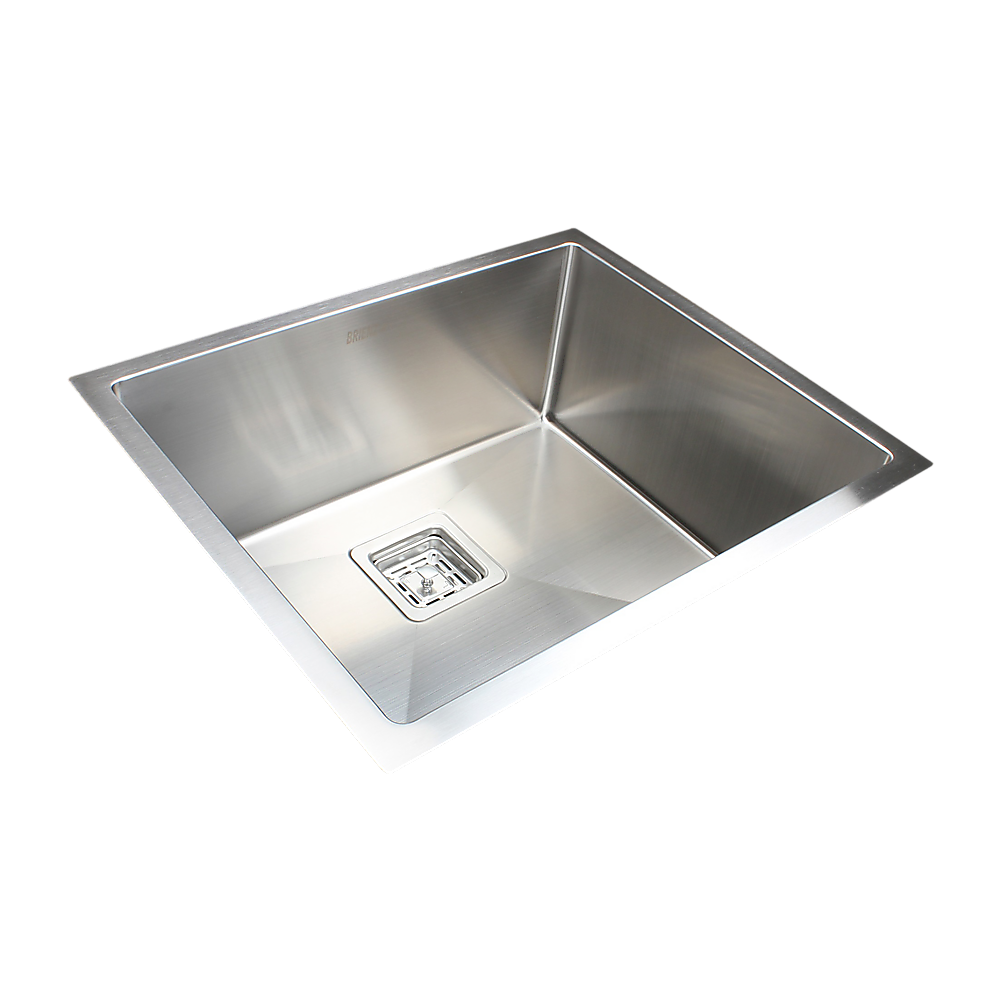 V63-817893-9365-00 550x455mm Handmade 1.5mm Stainless Steel Undermount / Topmount Kitchen Sink with Square Waste - Image 1