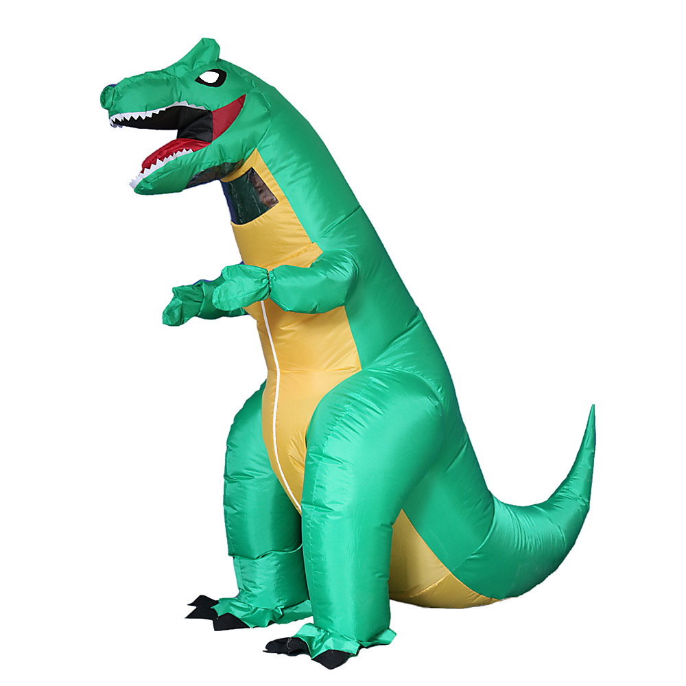 V63-819373-9449-00 Dinosaur T-Rex Fancy Dress Fan Inflatable Costume Tyrannosaurus Suit - Image 1