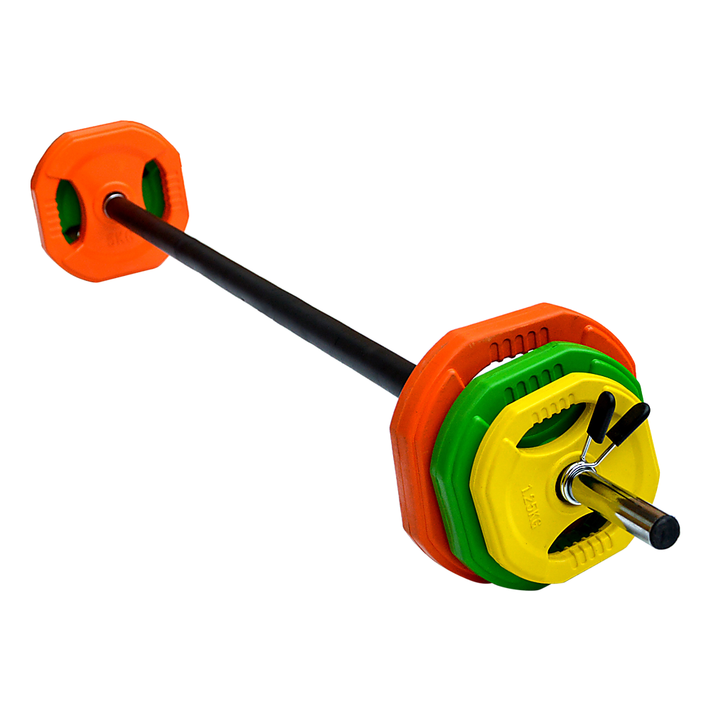 V63-822391-14226-00 20kg Standard Rubber Coloured Barbell - Image 1