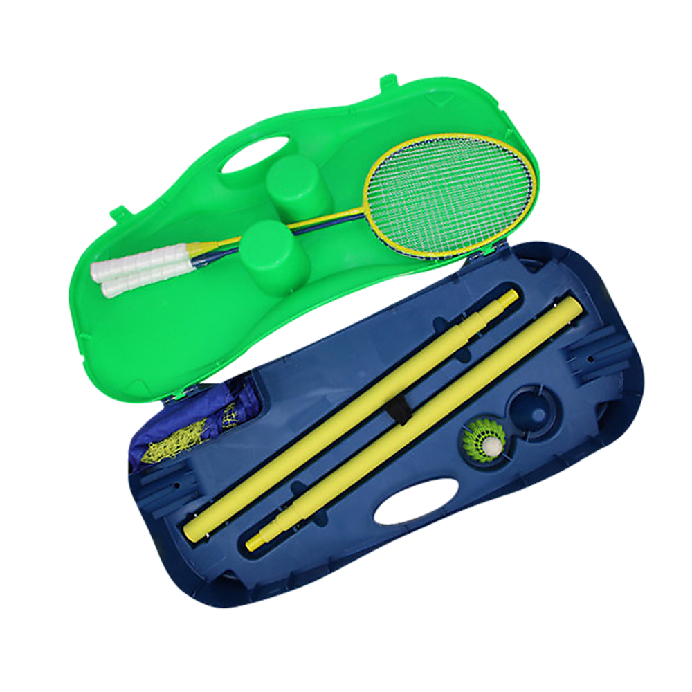 V63-823721-25935-00 Folding Portable Badminton Combo Set Volleyball Net Outdoor Sports - Image 1