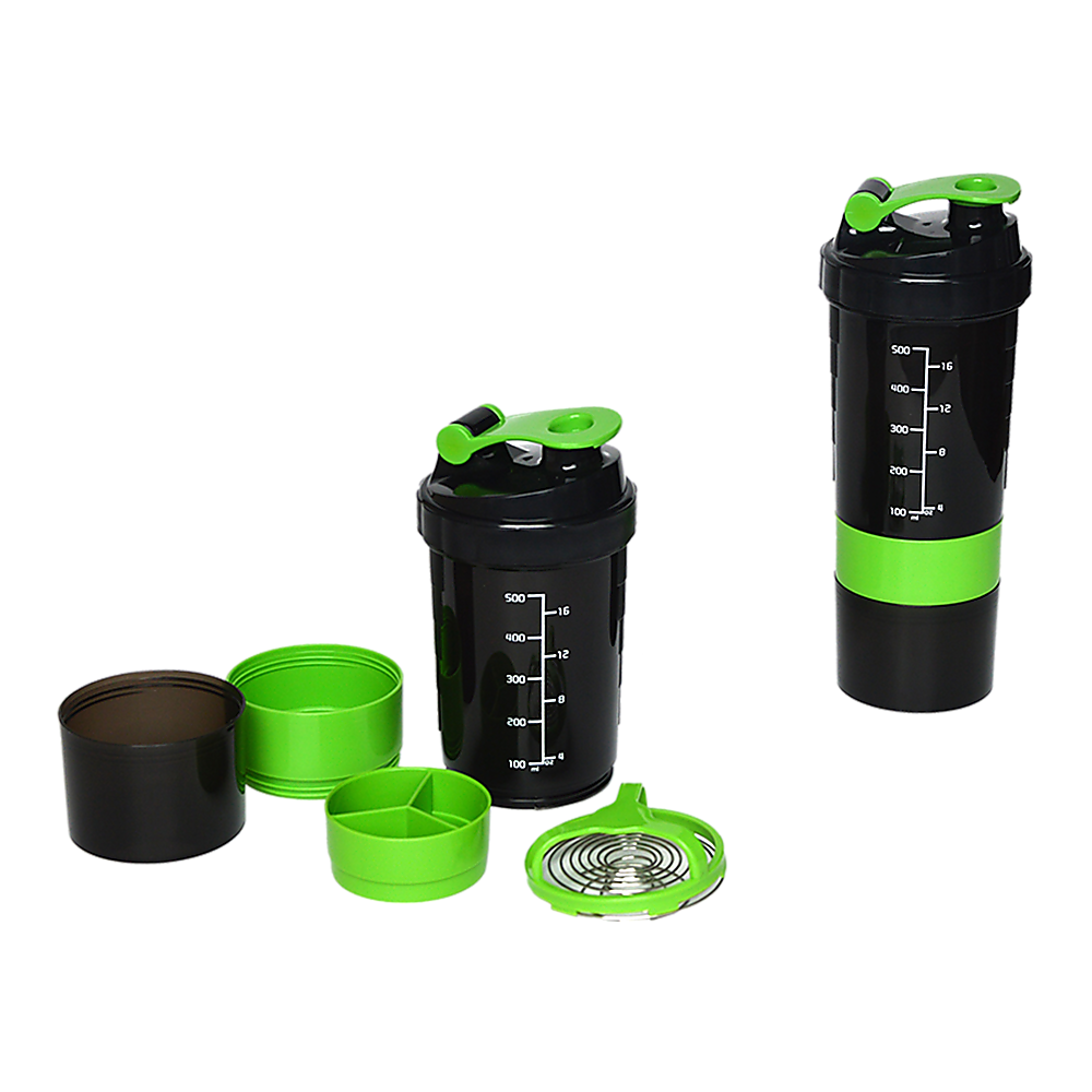 V63-823861-63bcef7ae43fc.1000x1000-00_1 2x Protein Gym Shaker Premium 3 in 1 Smart Style Blender Mixer Cup Bottle Spider - Image 1