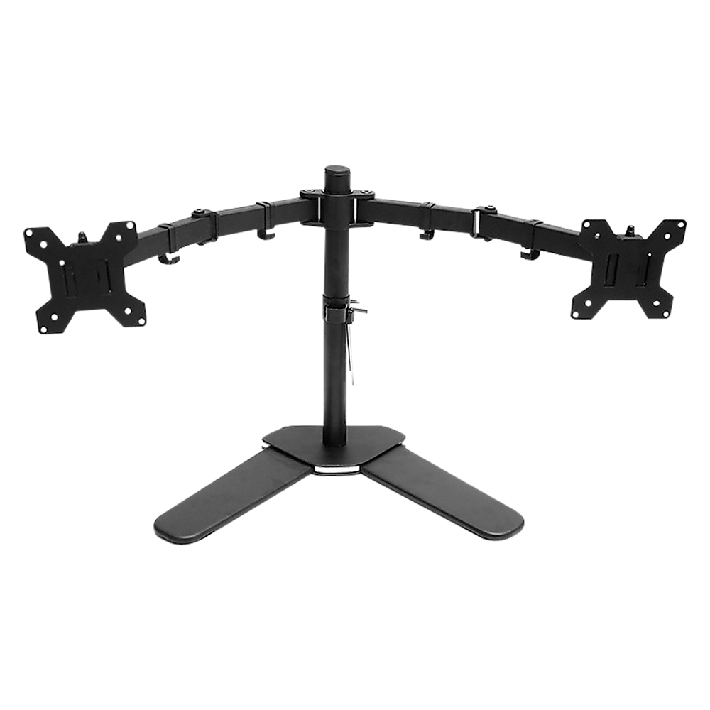 V63-824361-16923-00 13"-27" Dual Screen Monitor Stand TV Bracket Computer Display Desk Mount Holder - Image 1