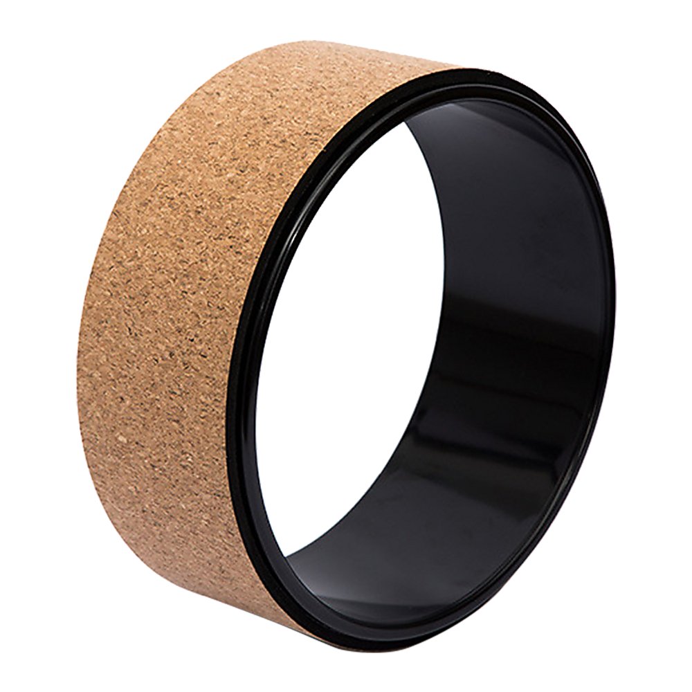 V63-824771-17360-00 Yoga Pilates Wheel Cork Circle Prop Back Chest Hips Abdomen Stretch Roller - Image 1