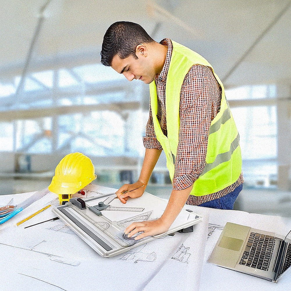 V63-827181-20193-00 A3 Drawing Board Table with Parallel Motion and Adjustable Angle Drafting - Image 1