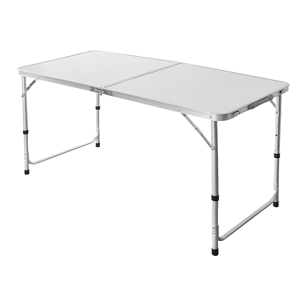 V63-827191-25952-00 Aluminium Folding Table 120cm Portable Indoor Outdoor Picnic Party Camping Tables - Image 1