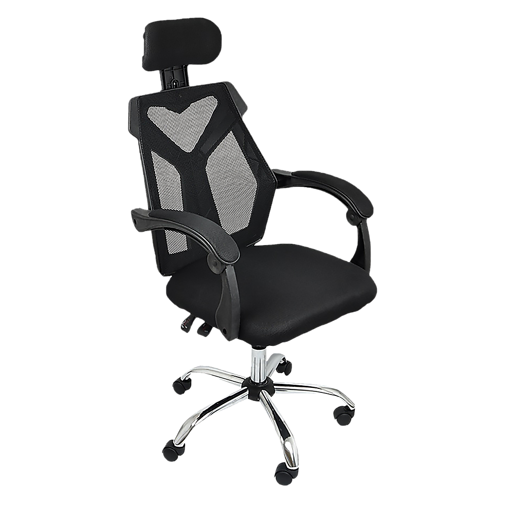 V63-828061-26445-00 Office Chair Gaming Computer Chairs Mesh Back Foam Seat - Black - Image 1