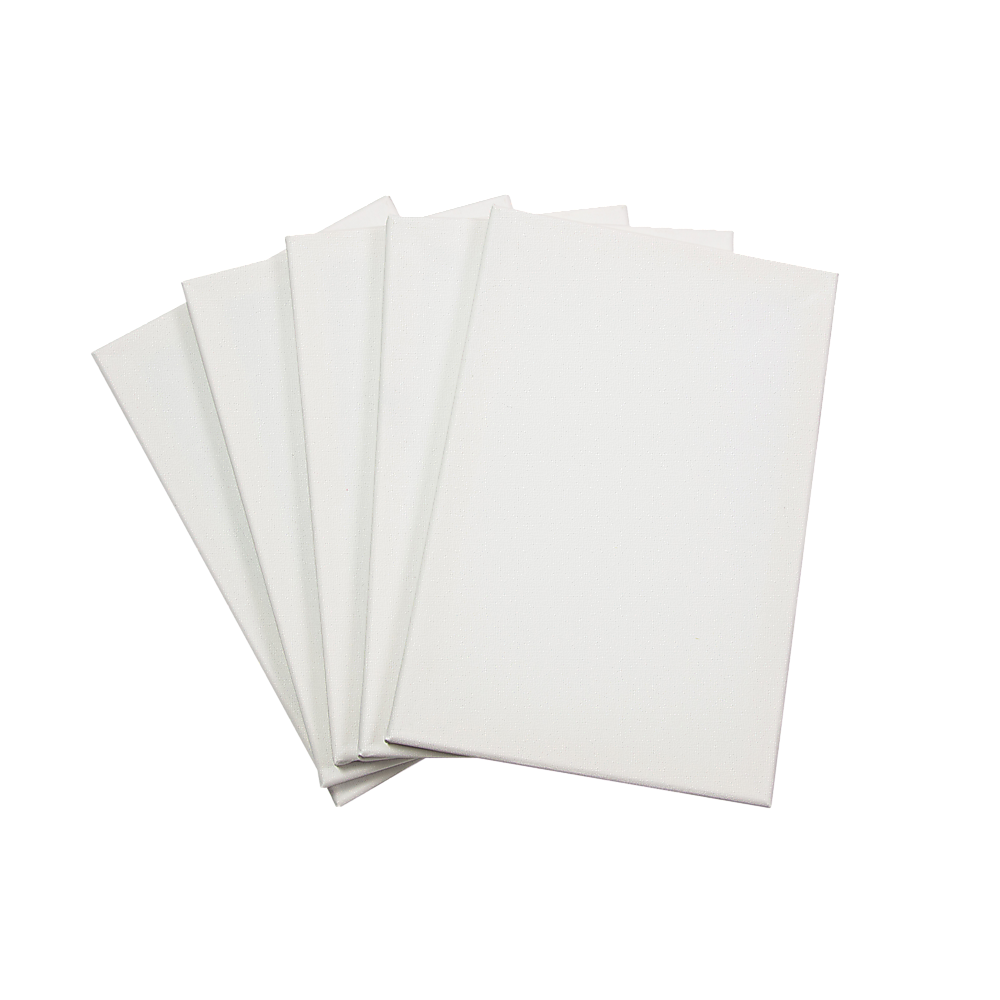 V63-828091-26448-00 5 pack of 20x30cm Artist Blank Stretched Canvas Canvases Art Large White Range Oil Acrylic Wood - Image 1