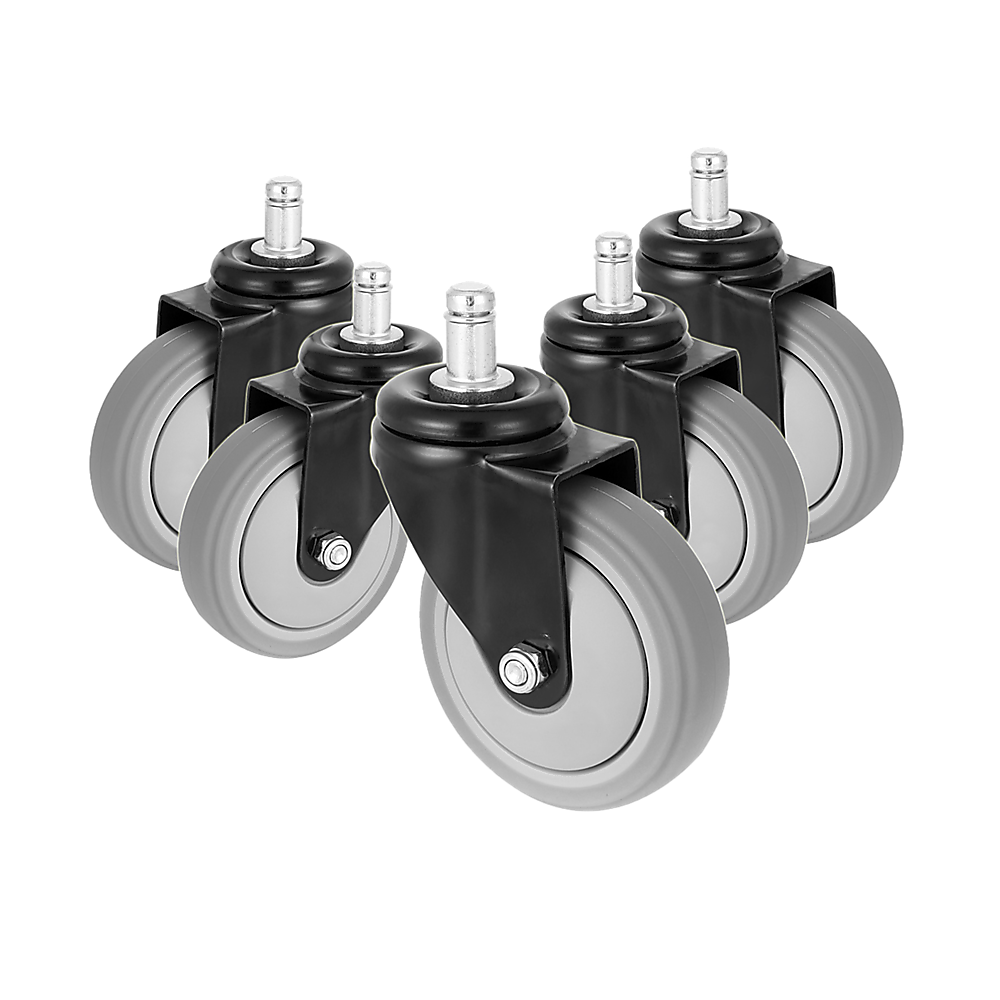 V63-828141-26453-00 5x Office Chair Caster Wheels Set Heavy Duty & Safe for All Floors w/Universal Fit - Image 1