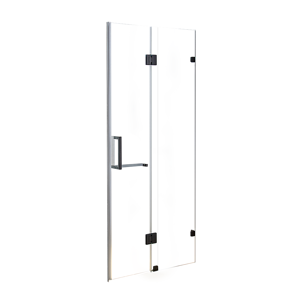 V63-831301-25867-00 120 x 200cm Wall to Wall Frameless Shower Screen 10mm Glass By Della Francesca - Image 1