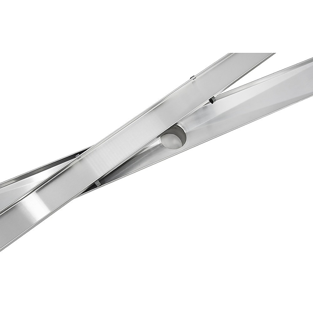 V63-832761-22290-01 800mm Tile Insert Shower Bathroom Stainless Steel Grate Drain w/Centre outlet Floor Waste - Image 1