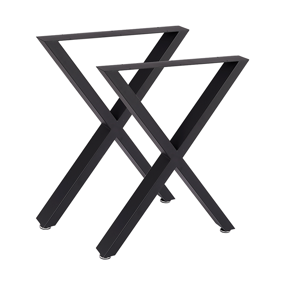 V63-834831-6296e13dad7db.1000x1000-00 X-Shaped Table Bench Desk Legs Retro Industrial Design Fully Welded - Black - Image 1