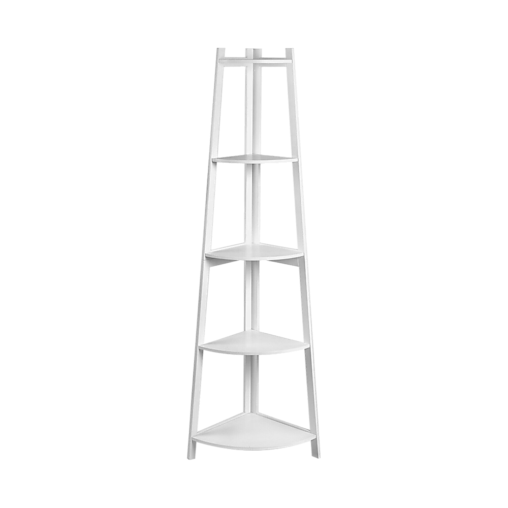 V63-836021-202503211913-00 Corner Ladder Shelf Bookcase Display Storage Unit - Image 1